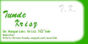 tunde krisz business card